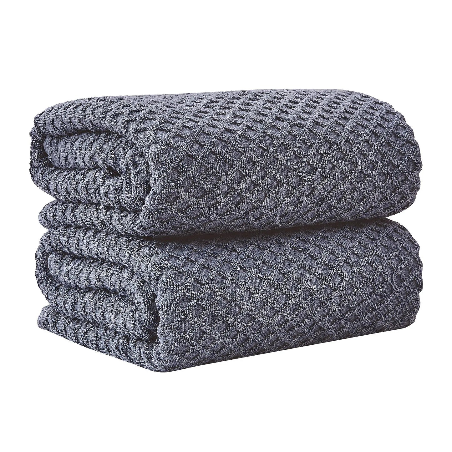 Cotton Diamond Waffle Weave Bath Towel Set - Grayson Collection from PriceLows™