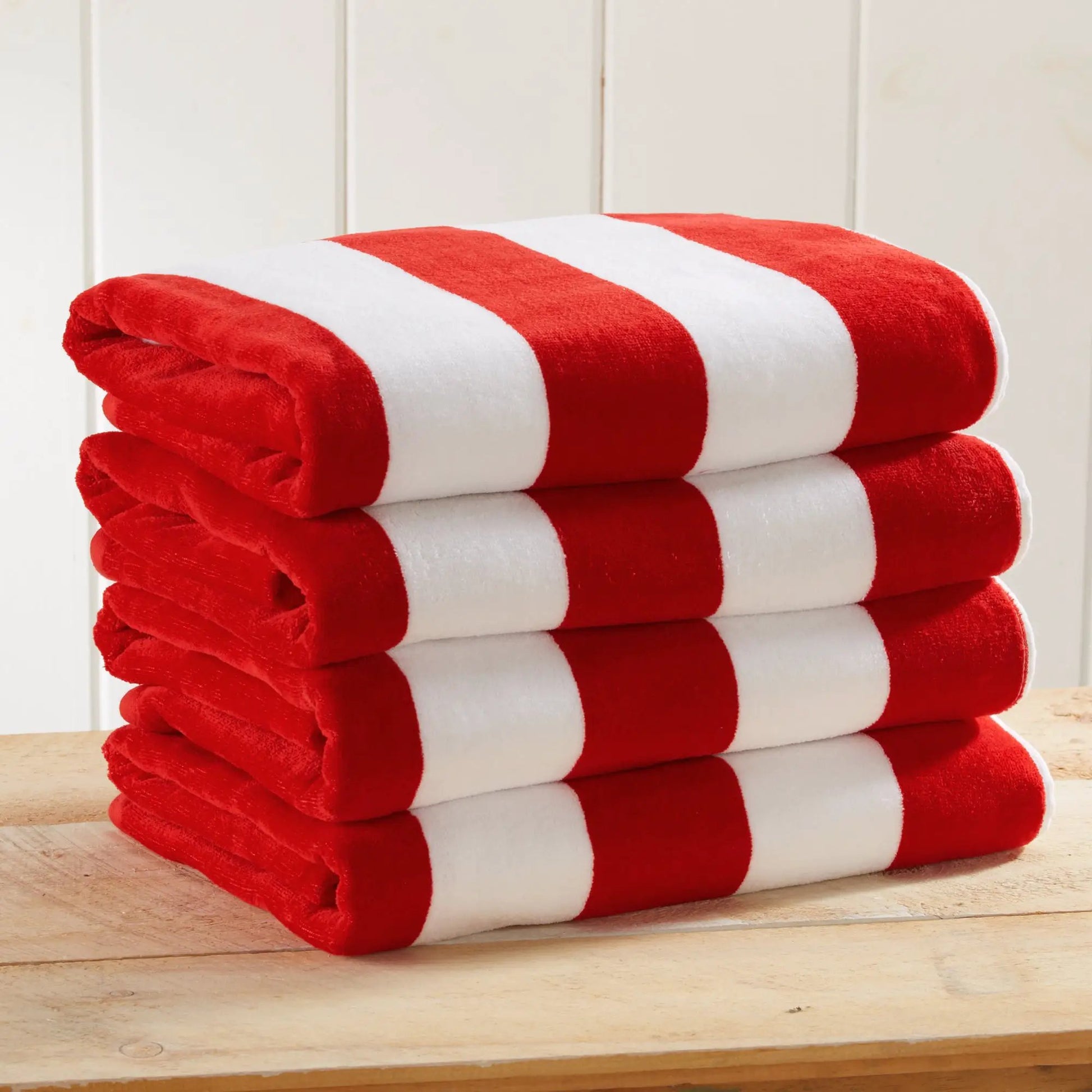 Cotton Velour Cabana Stripe Beach Towel - Novia Collection from PriceLows™