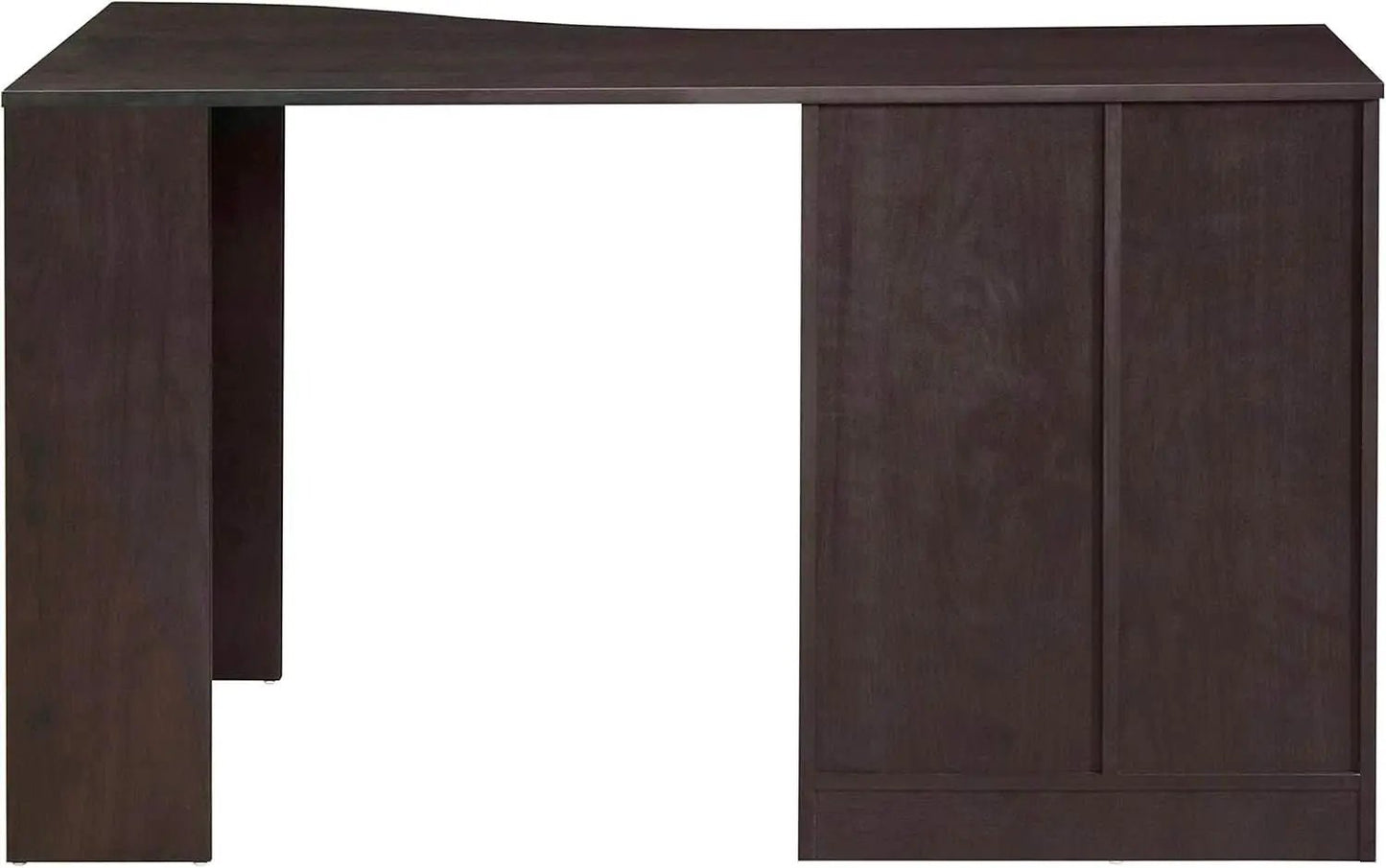 Classic Espresso Office Desk with Storage Shelves and Drawers from PriceLows™