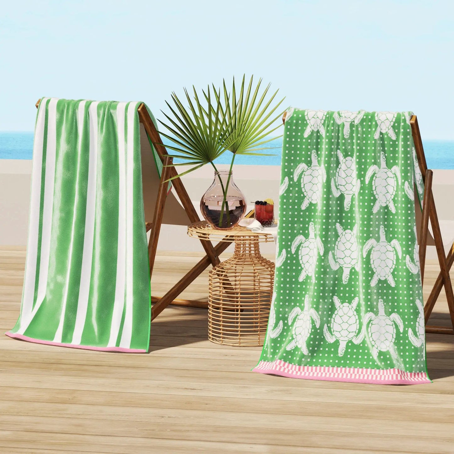 Cotton Velour Beach Towel - Maui Collection from PriceLows™