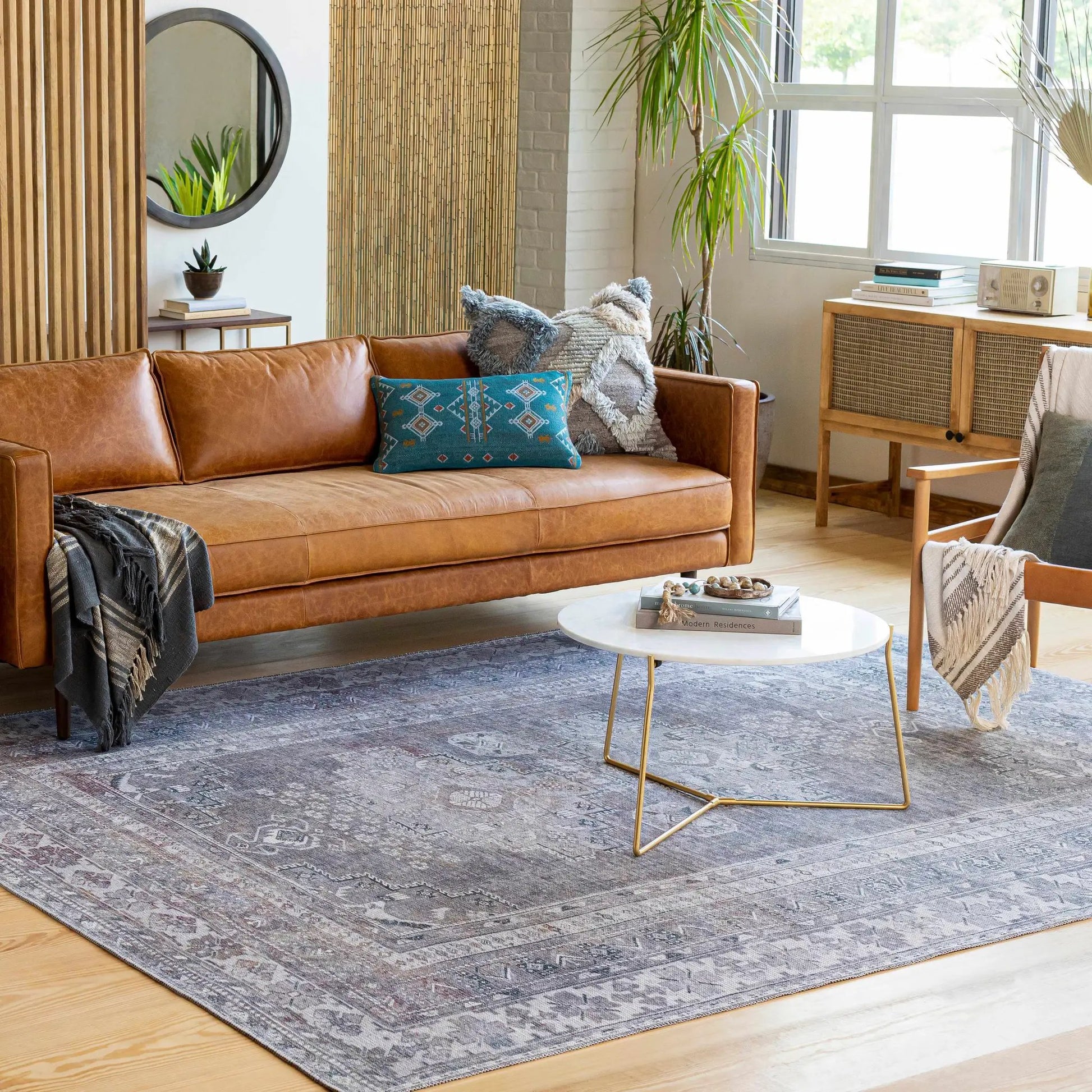 Baltinglass Brown Washable Area Rug from PriceLows™