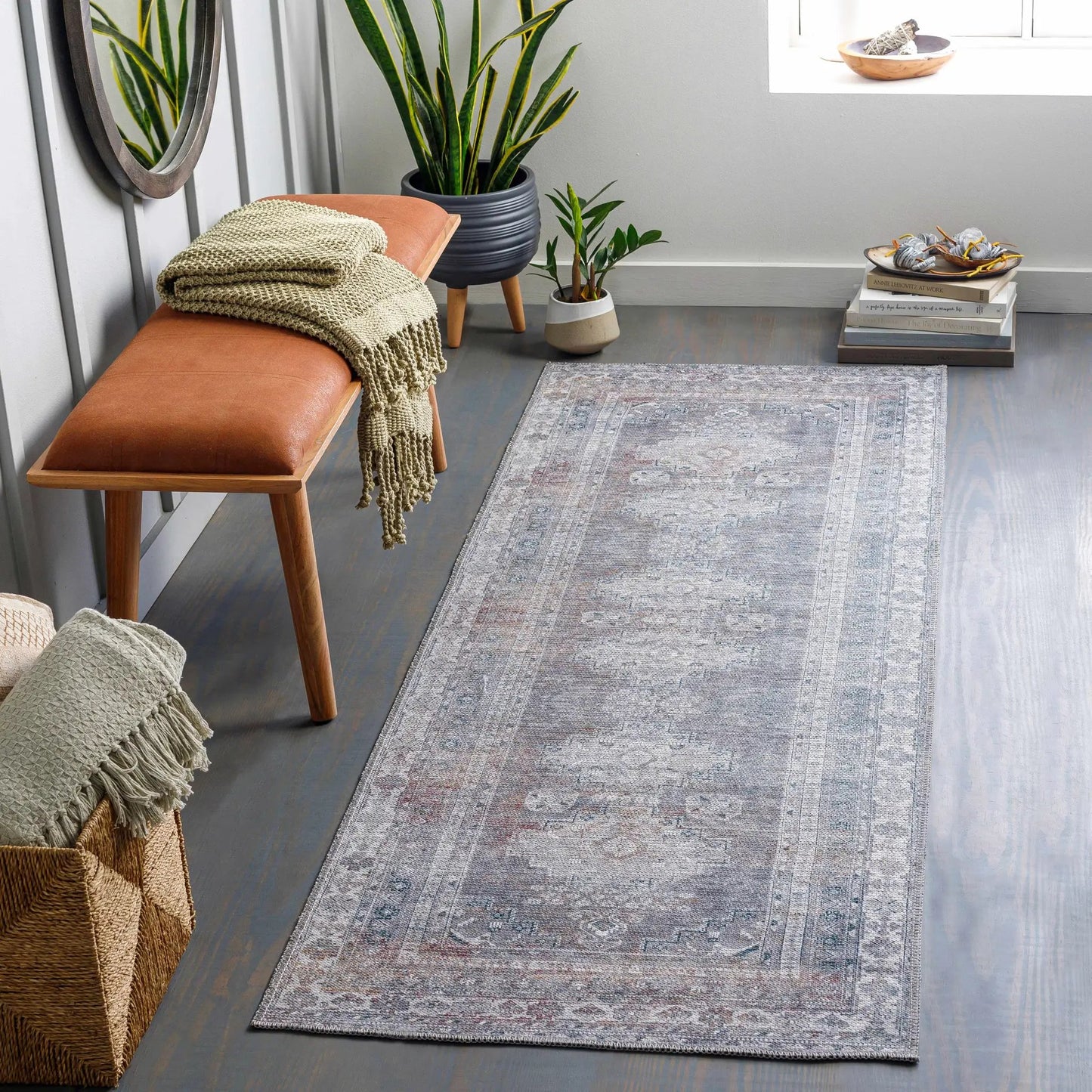 Baltinglass Brown Washable Area Rug from PriceLows™