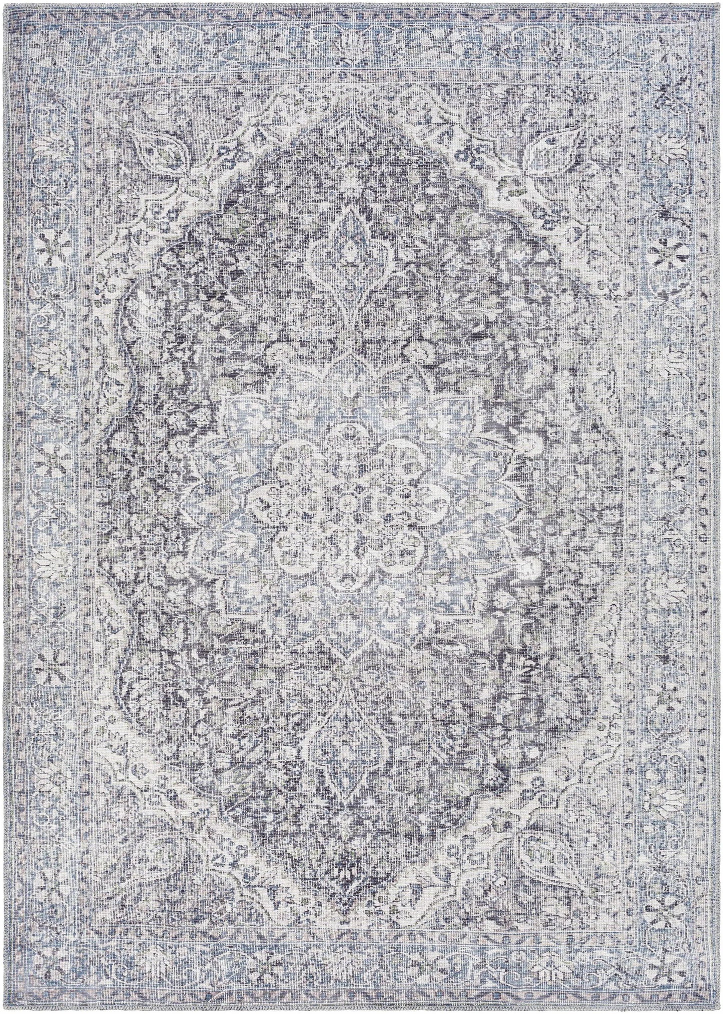 Tavas Blue Medallion Washable Rug from PriceLows™