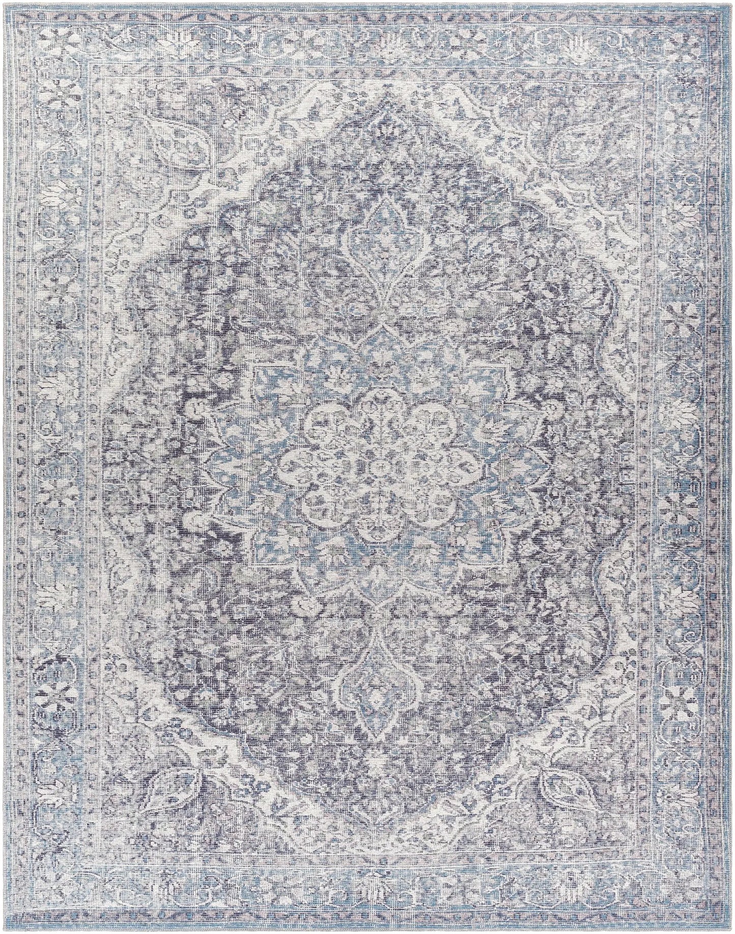 Tavas Blue Medallion Washable Rug from PriceLows™