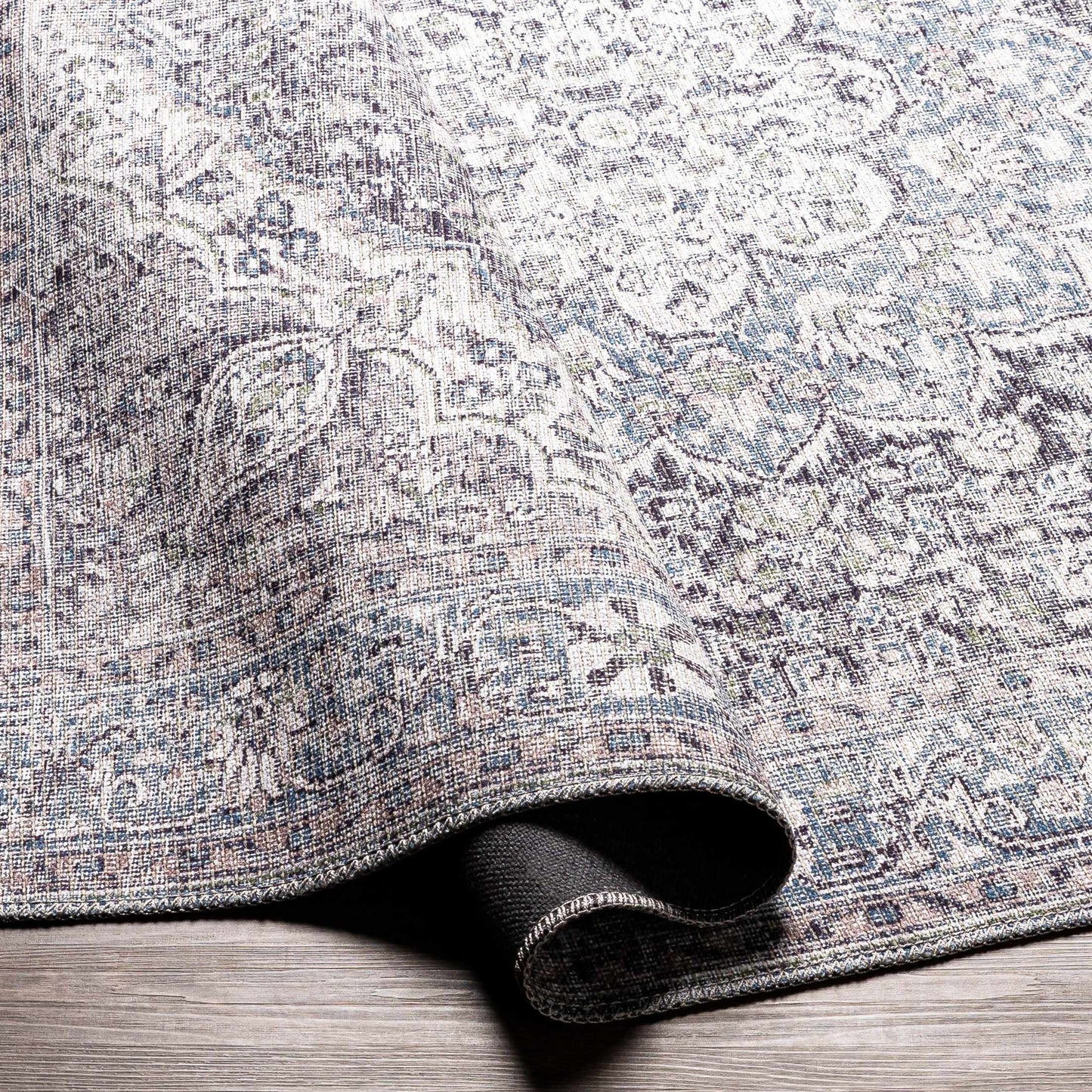 Tavas Blue Medallion Washable Rug from PriceLows™