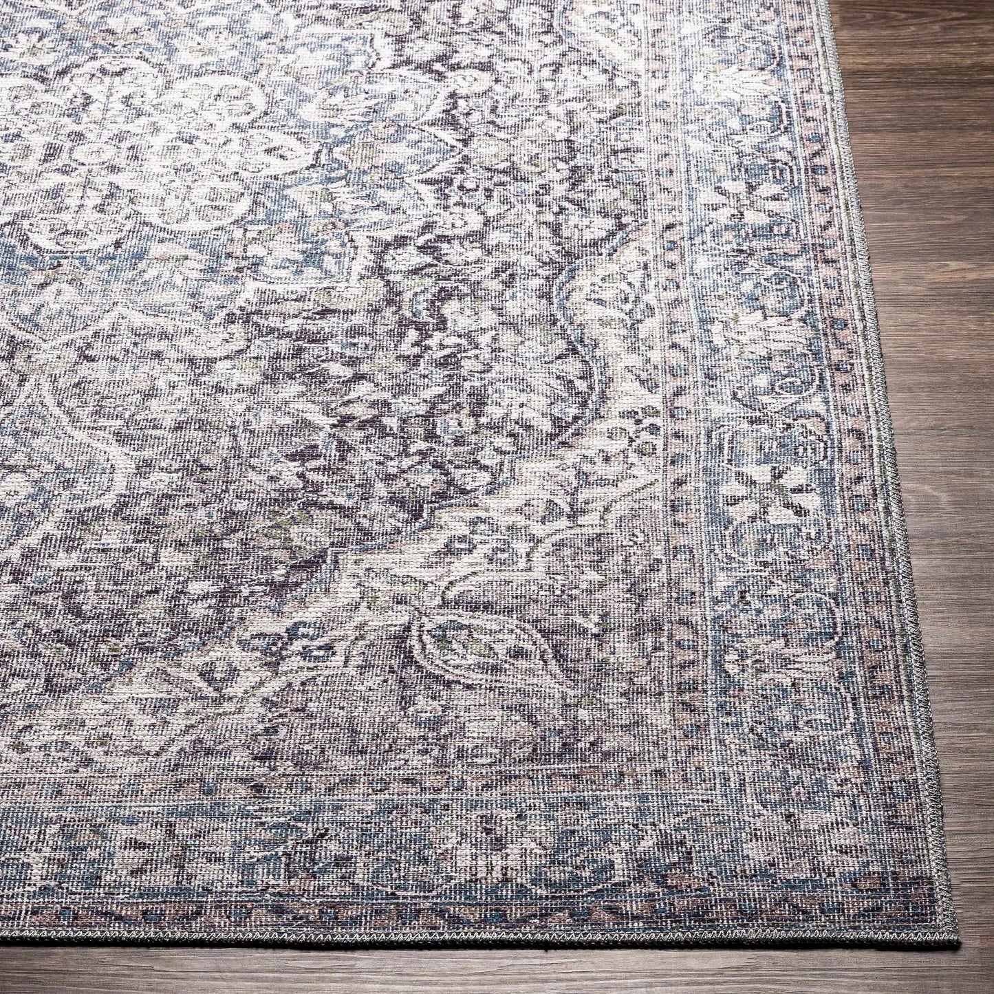 Tavas Blue Medallion Washable Rug from PriceLows™