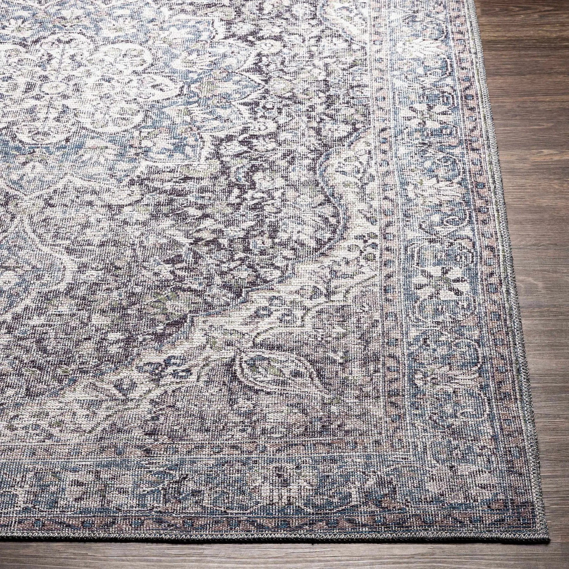 Tavas Blue Medallion Washable Rug from PriceLows™