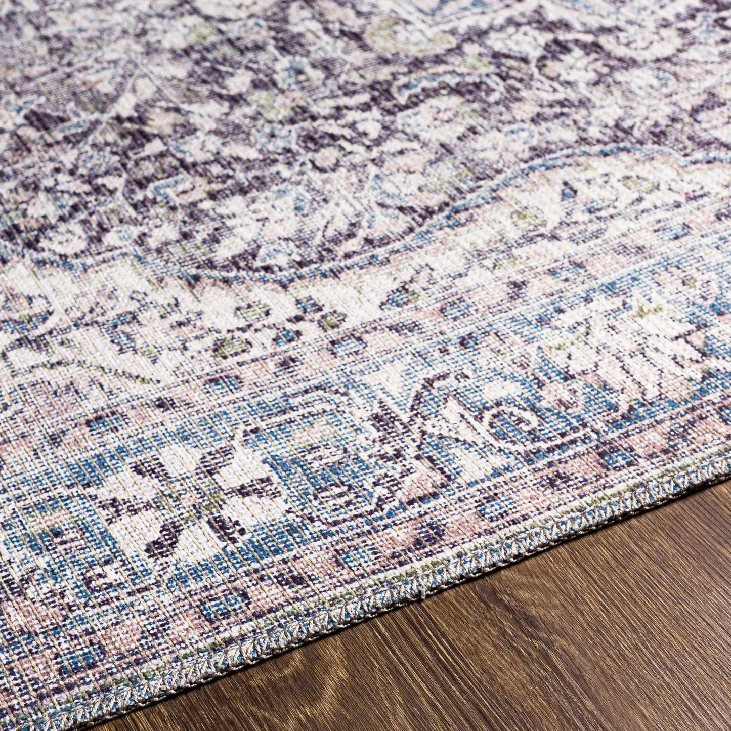 Tavas Blue Medallion Washable Rug from PriceLows™