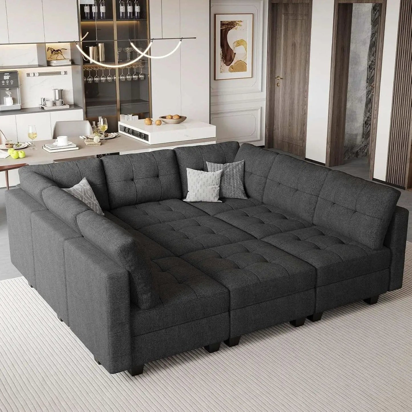 Comfortable Modular Sleeper Sofa Couch with Storage Solution from PriceLows™