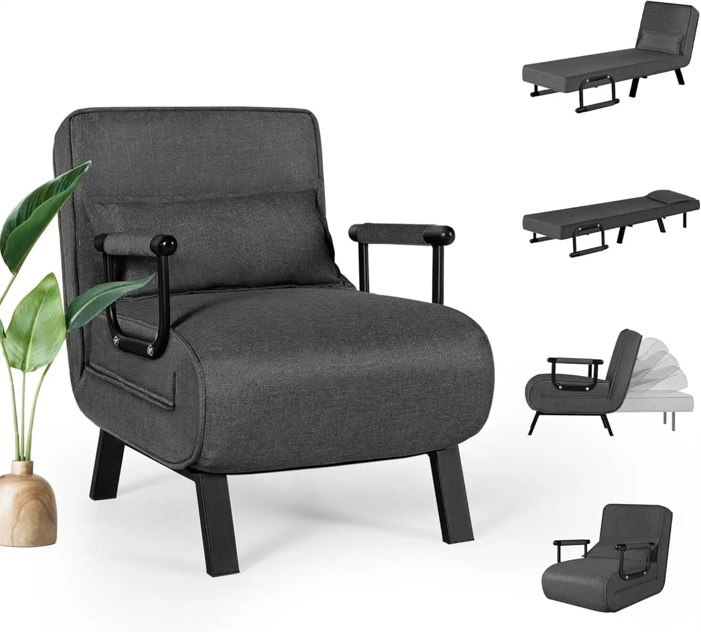 Comfy Convertible Sleep Chair Bed with Adjustable Backrest from PriceLows™