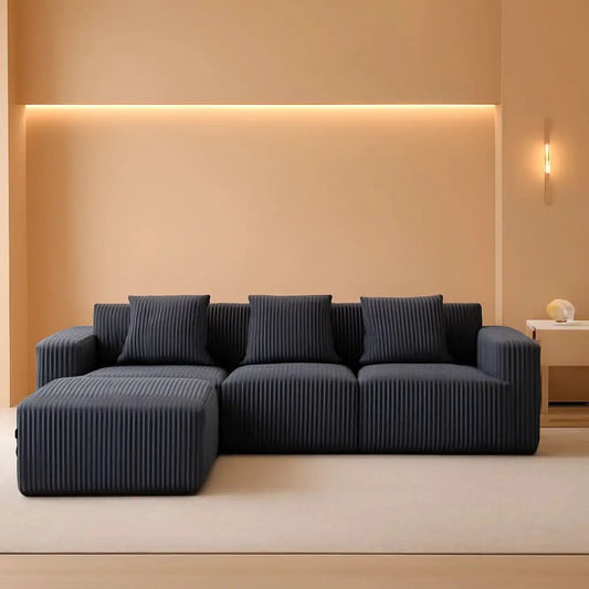 Comfy L Shaped Modular Memory Foam Sectional Sofa from PriceLows™