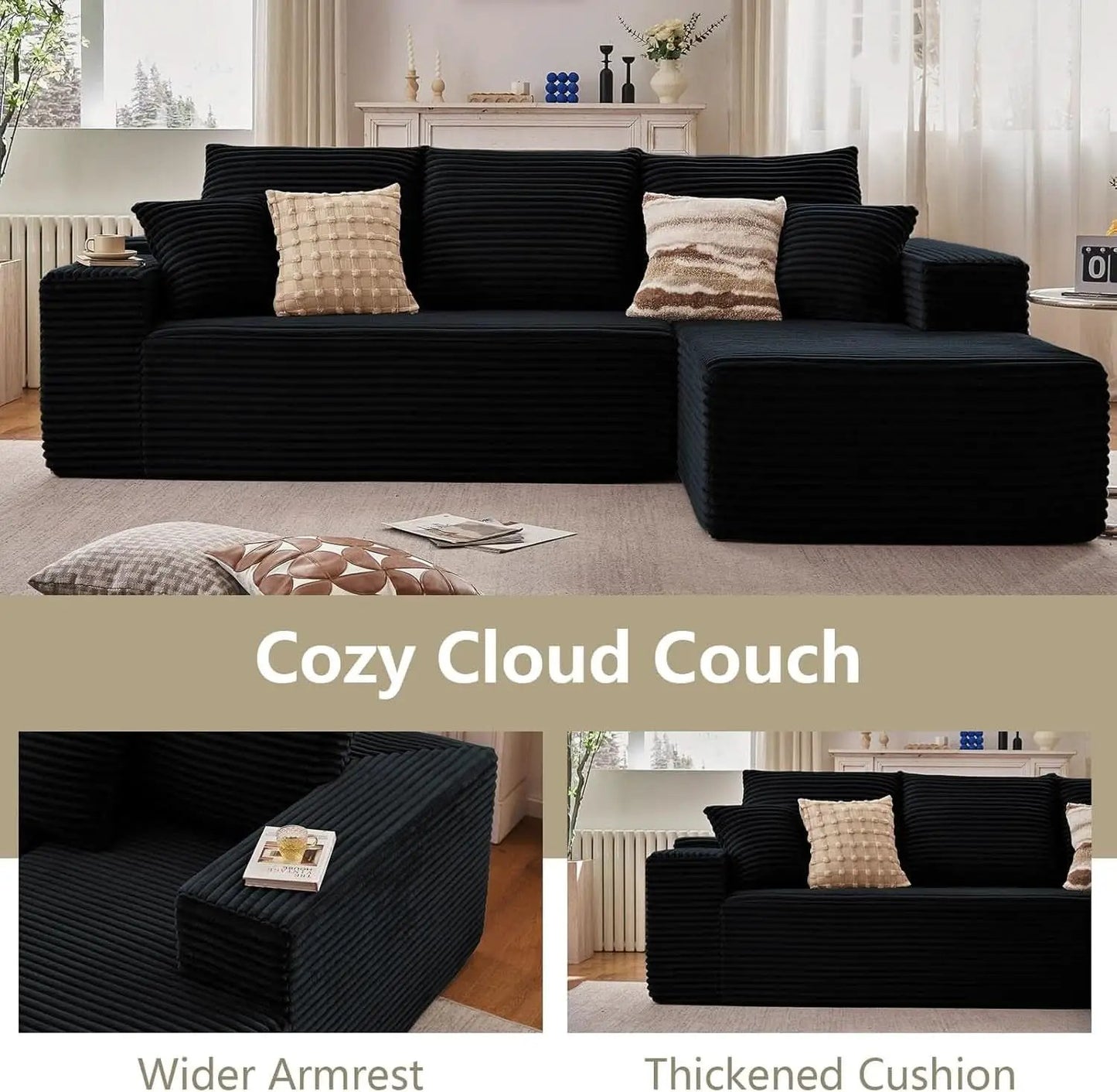 Comfy Modular Sectional Sofa With Chaise Lounge Design from PriceLows™