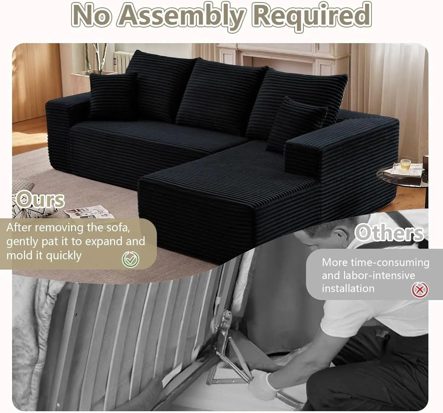 Comfy Modular Sectional Sofa With Chaise Lounge Design from PriceLows™
