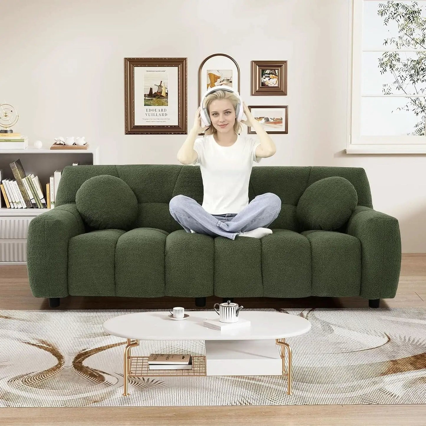Comfy Oversized Boucle Cloud Sofa With Elegant Design from PriceLows™