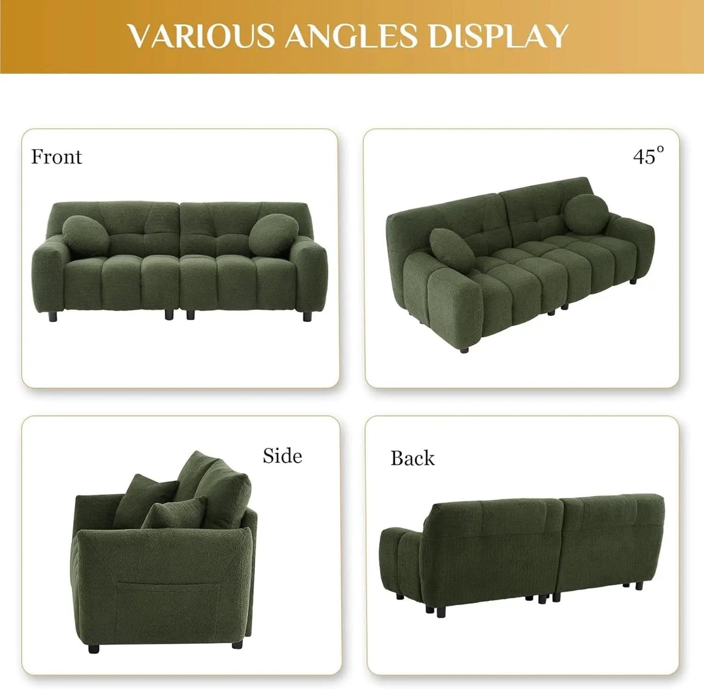 Comfy Oversized Boucle Cloud Sofa With Elegant Design from PriceLows™