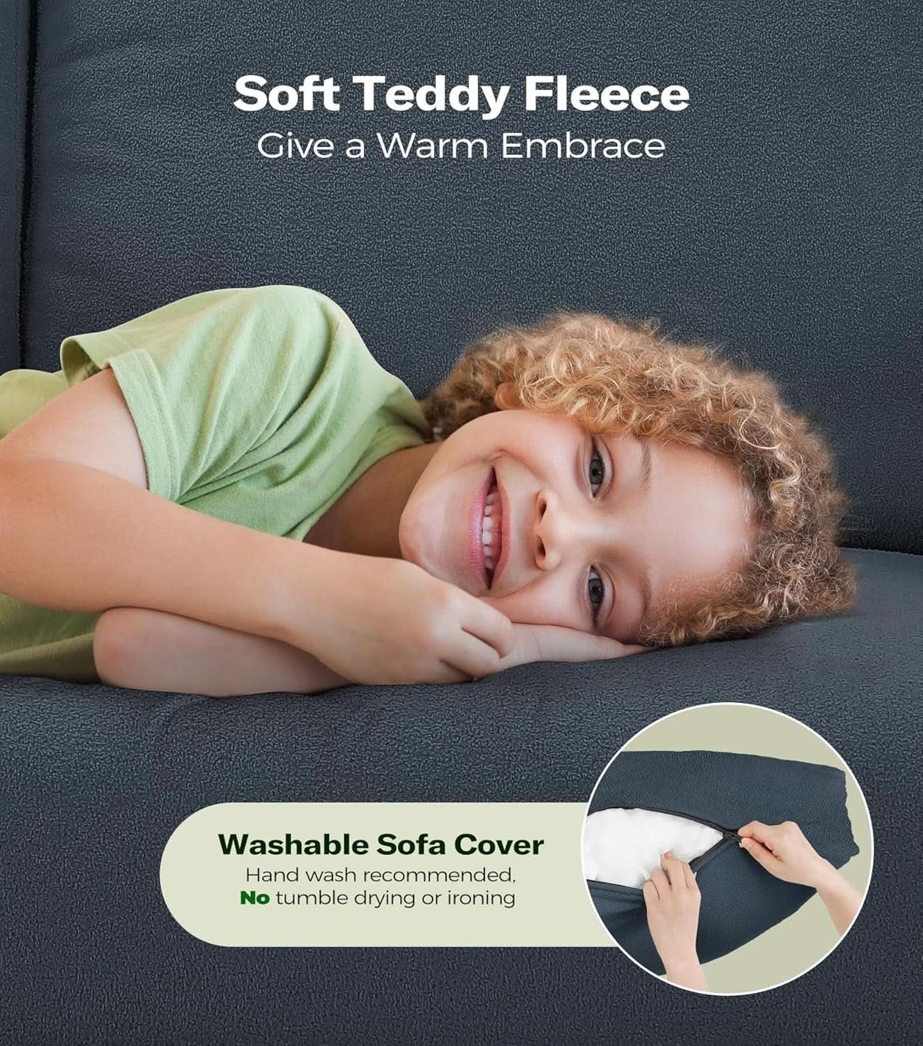Comfy Teddy Loveseat Sofa Perfect For Small Spaces from PriceLows™