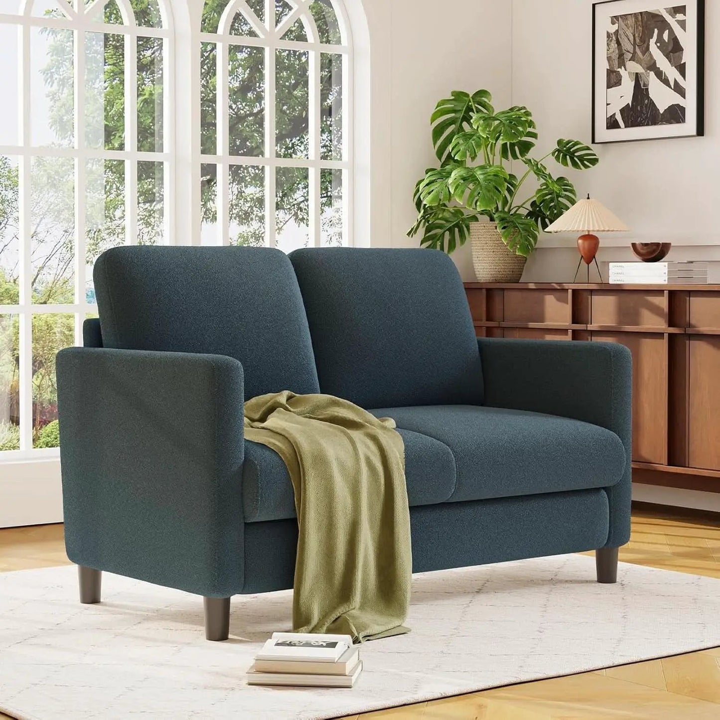 Comfy Teddy Loveseat Sofa Perfect For Small Spaces from PriceLows™