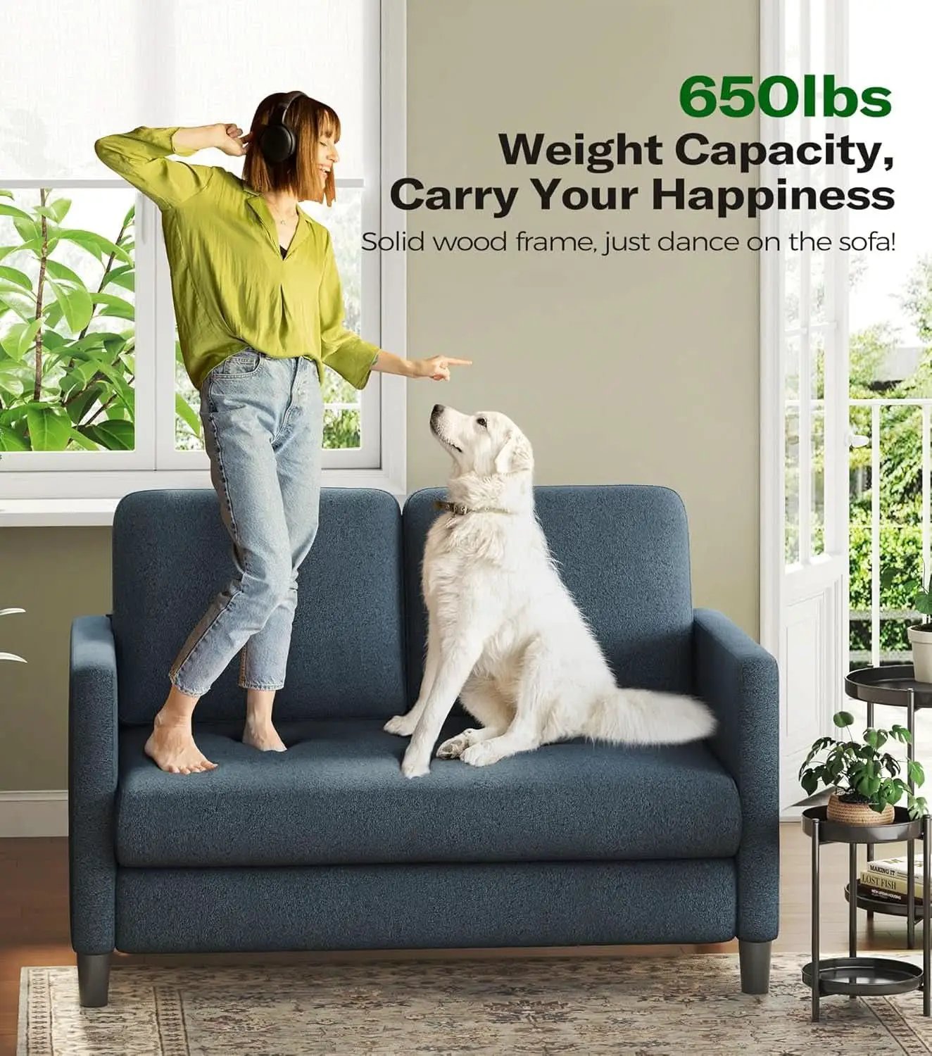 Comfy Teddy Loveseat Sofa Perfect For Small Spaces from PriceLows™