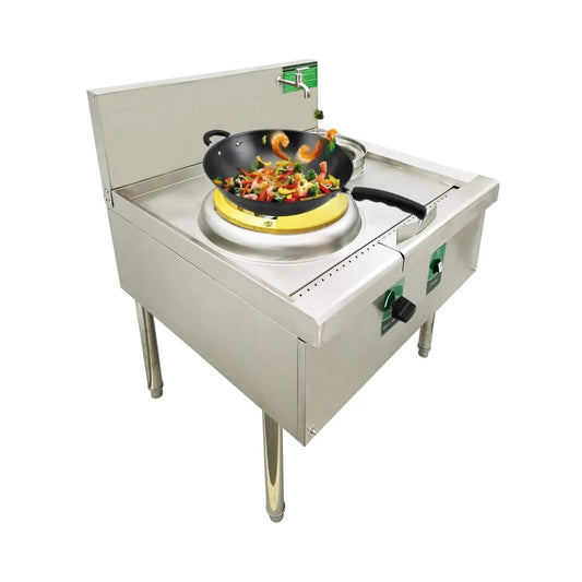 Commercial 85300 BTU Stainless Steel Single-Burner LPG NG Wok Stove | 85300 BTU | Stainless Steel | Gas Range