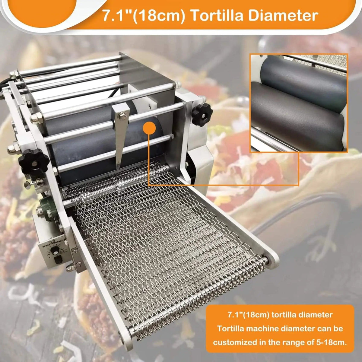 Heavy-Duty Commercial Automatic Corn Tortilla Making Machine | Stainless Steel | Quesadilla & Tortilla Maker | Home