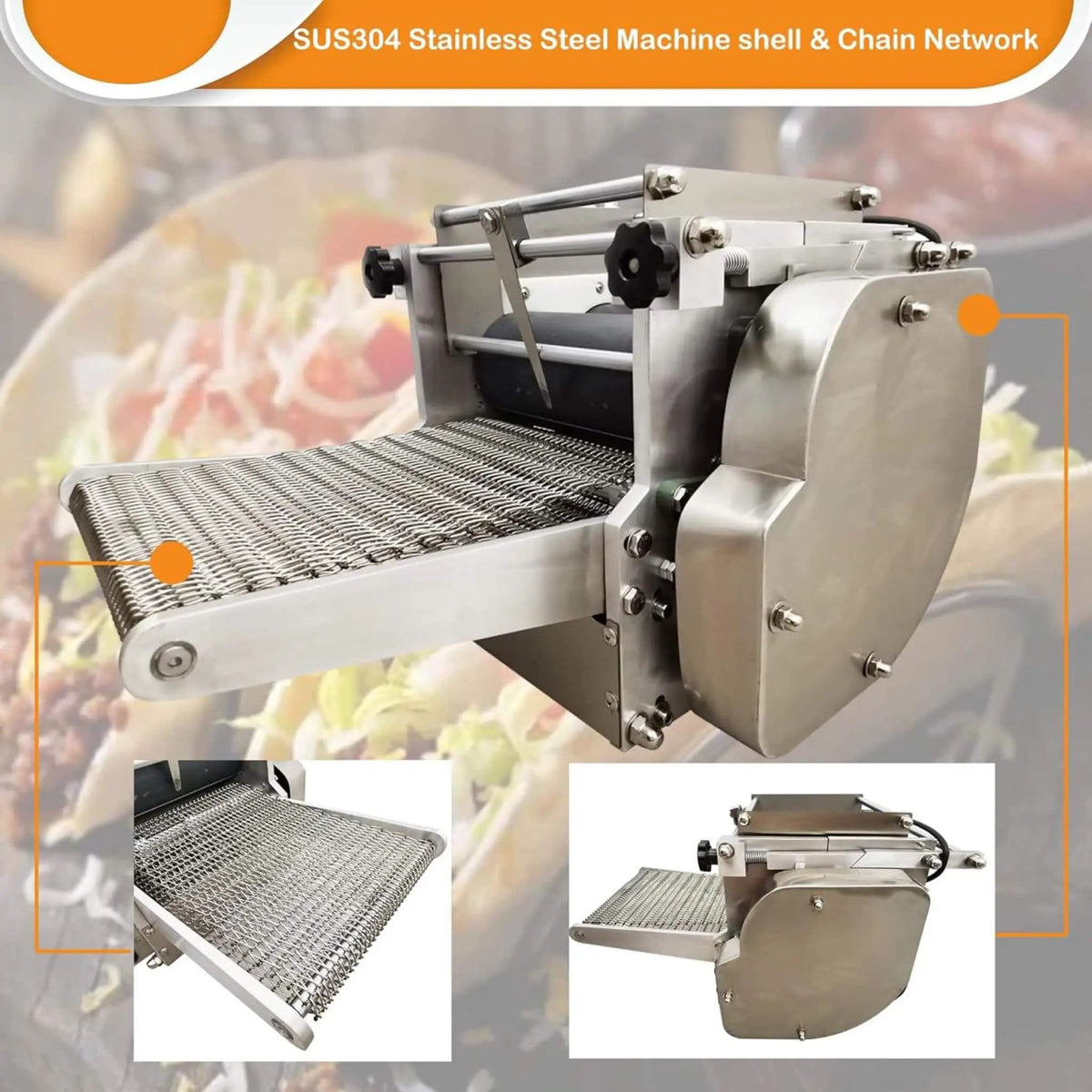 Heavy-Duty Commercial Automatic Corn Tortilla Making Machine | Stainless Steel | Quesadilla & Tortilla Maker | Home