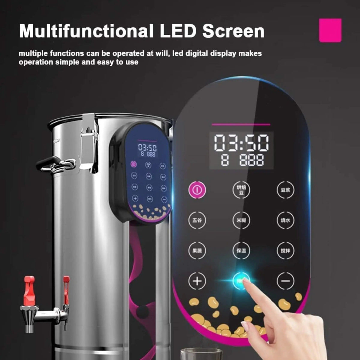 Commercial Electric Soy Milk Machine With Removable Filter And Timer | Soy Milk Maker | Home Use | Home