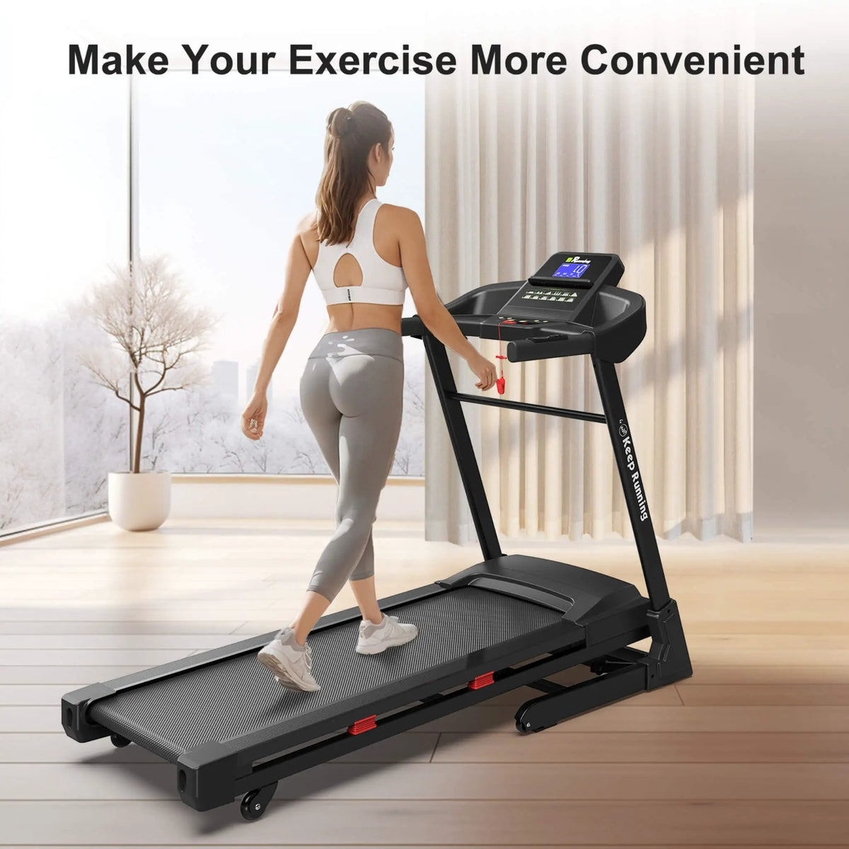 Foldable Electric Treadmill | 3.5HP Motor | Bluetooth LCD Display | 12 Preset Programs