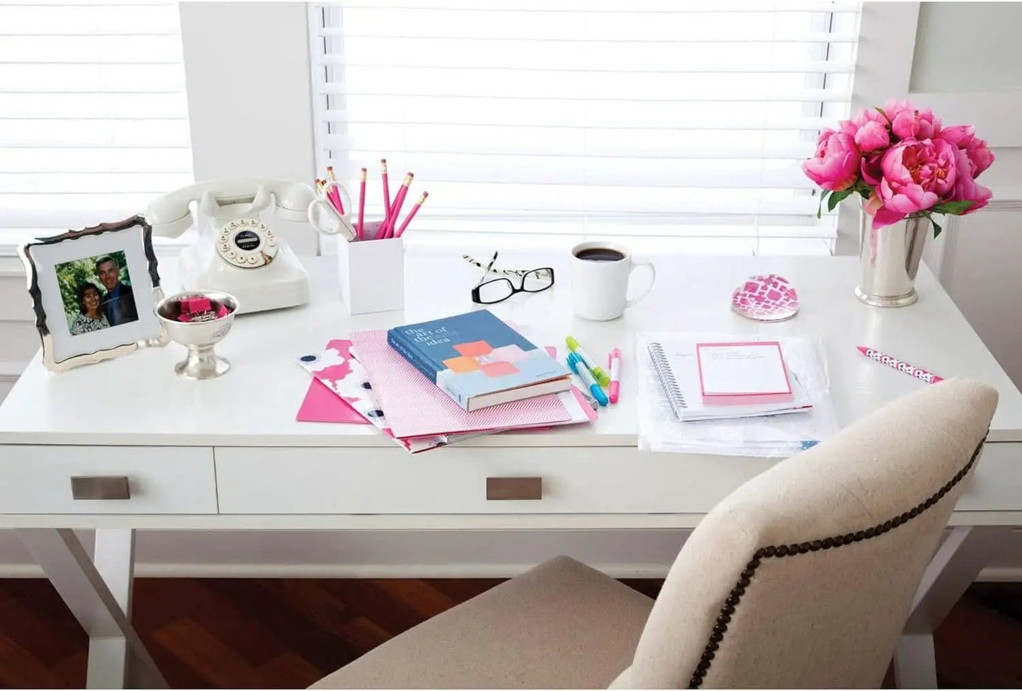 Compact White Writing Desk for Small Spaces and Creativity from PriceLows™