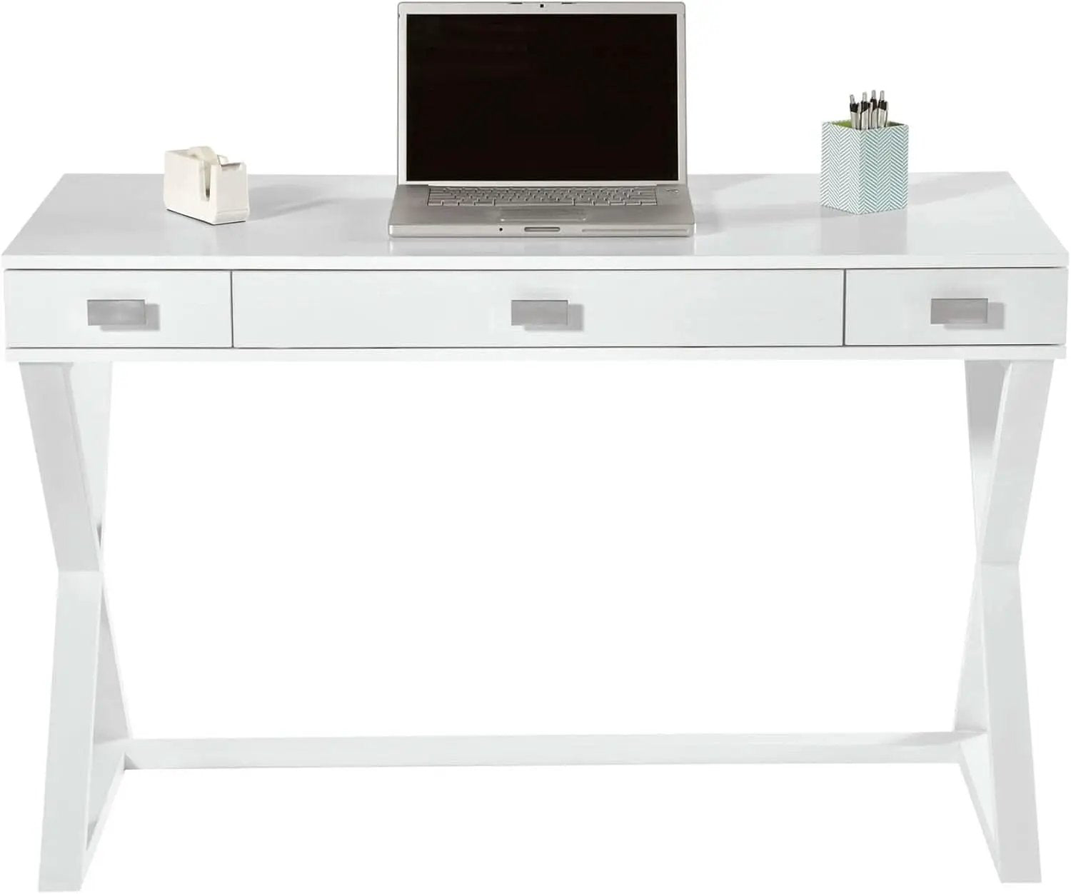 Compact White Writing Desk for Small Spaces and Creativity from PriceLows™