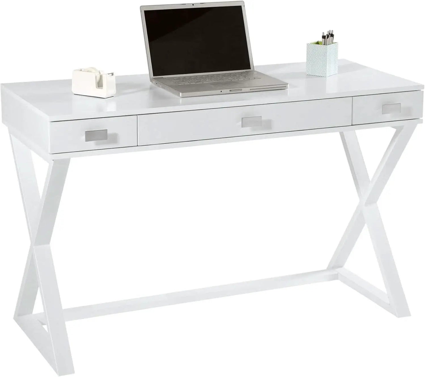 Compact White Writing Desk for Small Spaces and Creativity from PriceLows™
