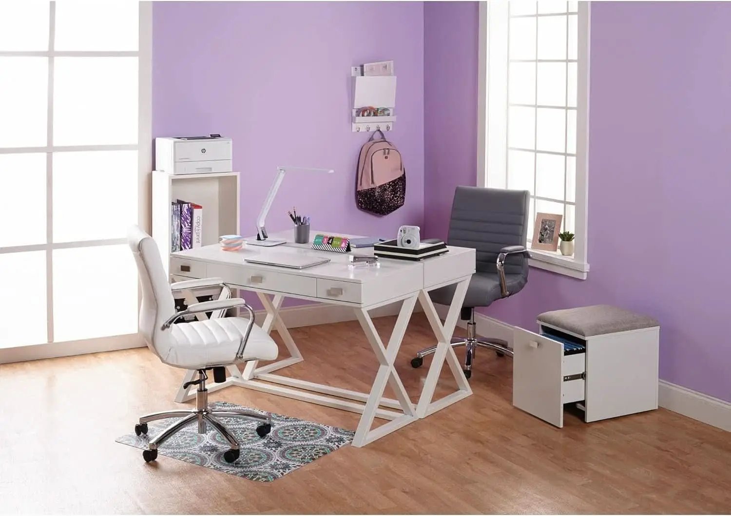 Compact White Writing Desk for Small Spaces and Creativity from PriceLows™