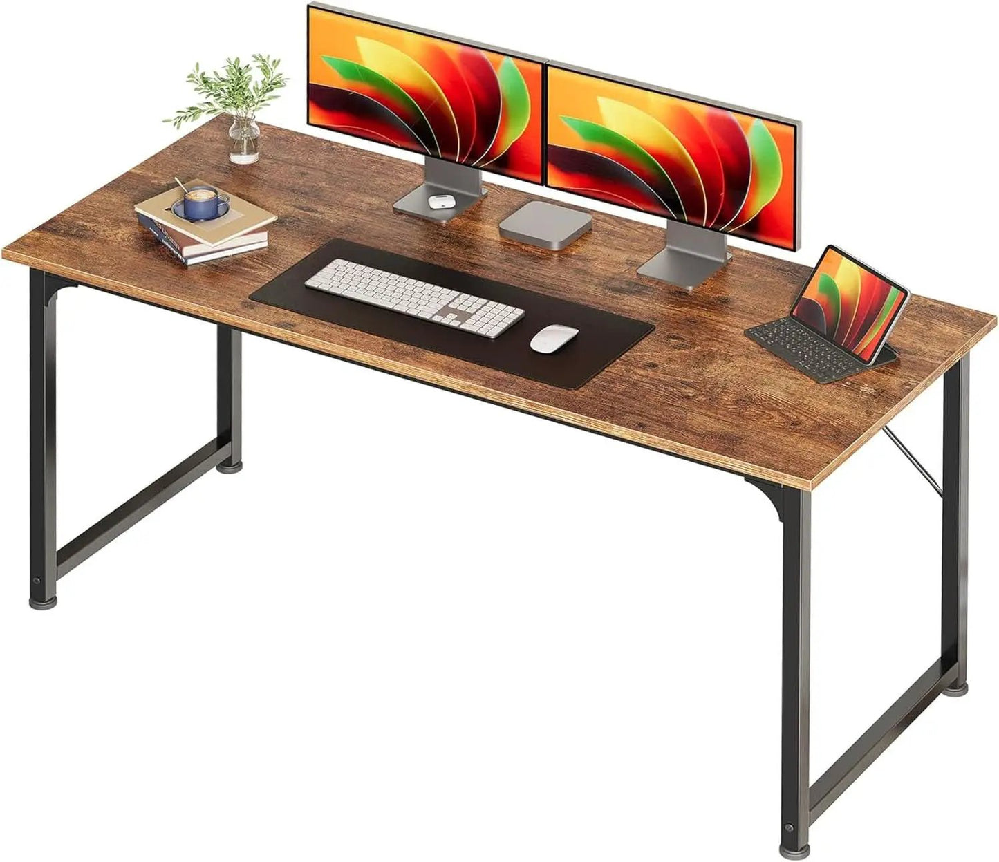 55 Inch Rustic Brown Computer Desk For Home Office from PriceLows™