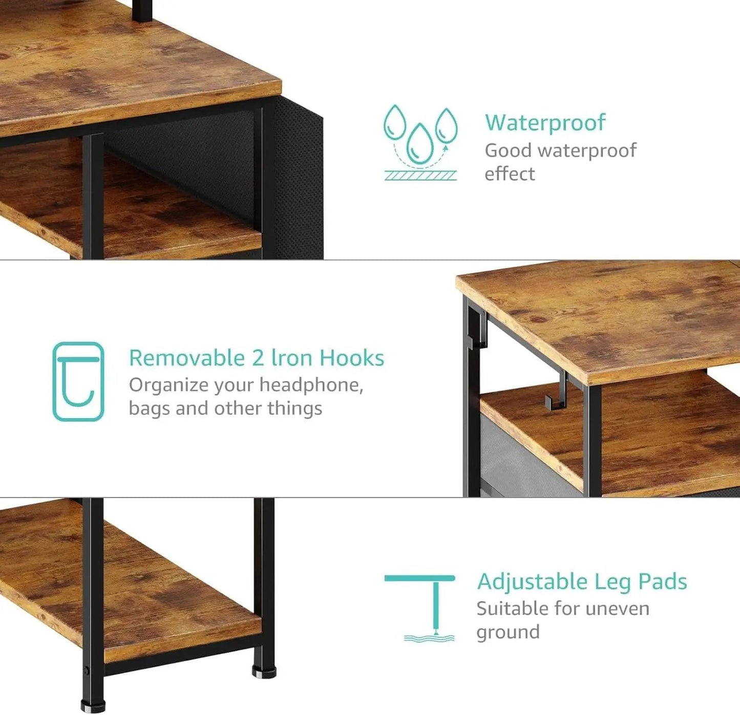 55 Inch Computer Desk With Power Outlets For Home Office from PriceLows™
