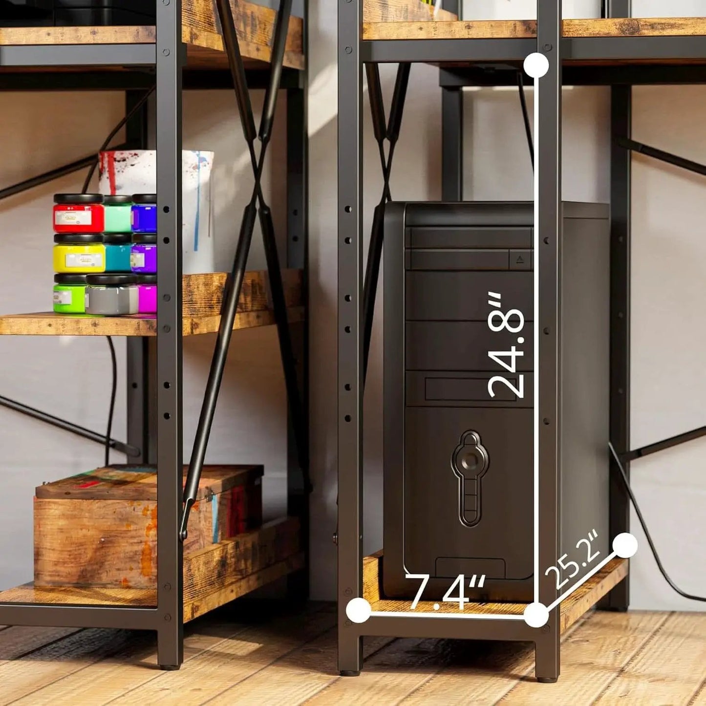 Computer Desk with Power Outlet and USB Charging Ports from PriceLows™