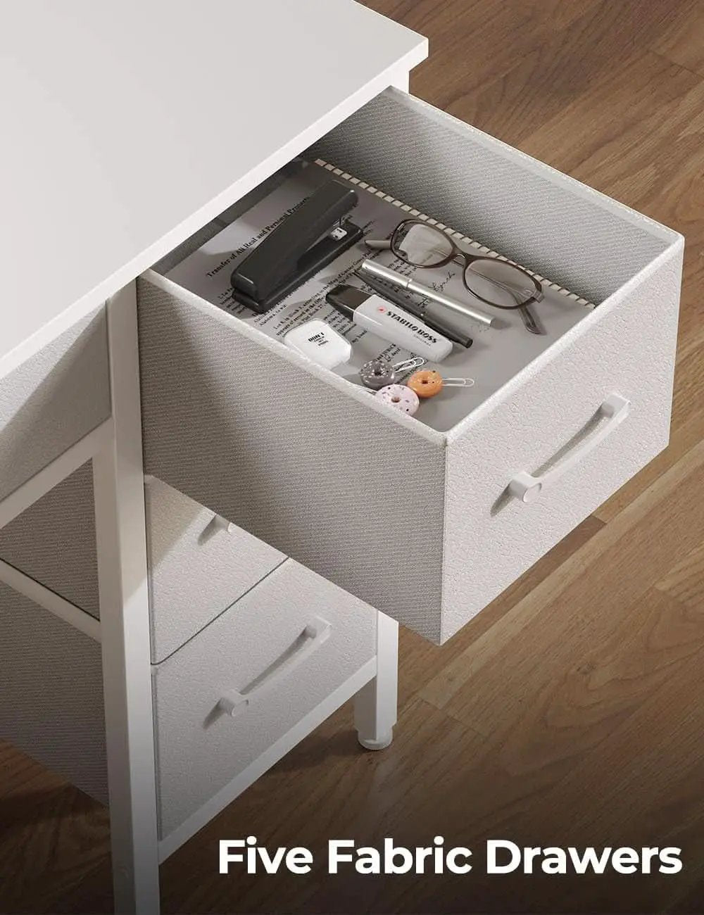 Computer Desk with Power Outlets and LED Light from PriceLows™