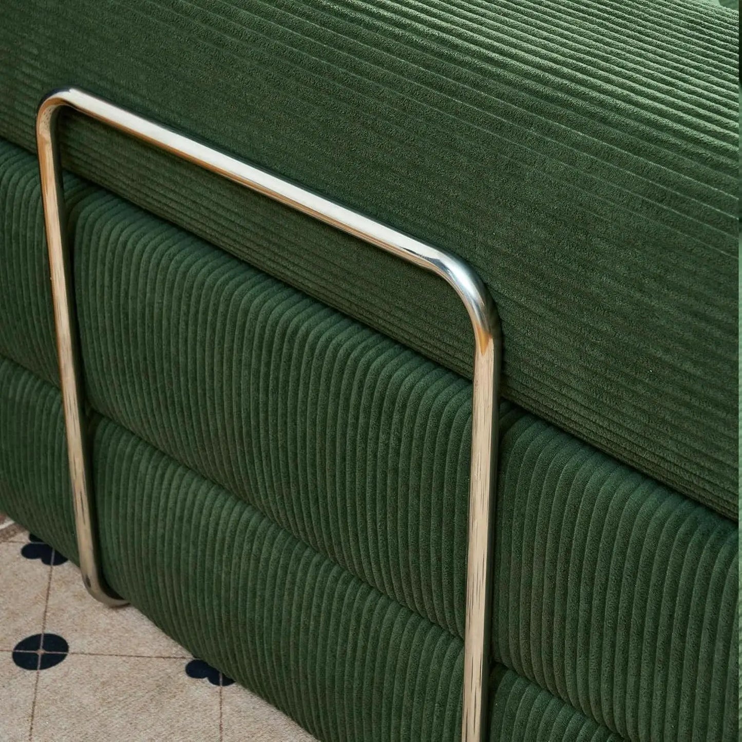 Convertible Floor Sofa Bed Comfy Corduroy Design Green from PriceLows™
