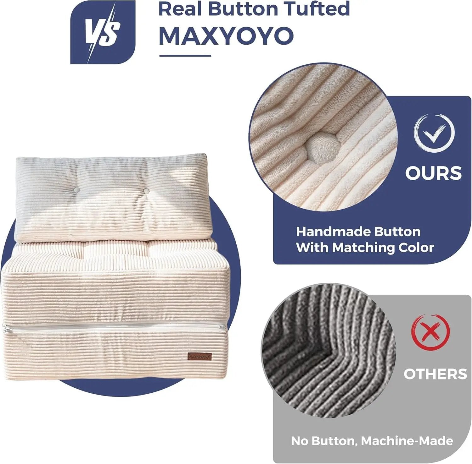 Convertible Folding Sofa Bed with High-Density Foam from PriceLows™