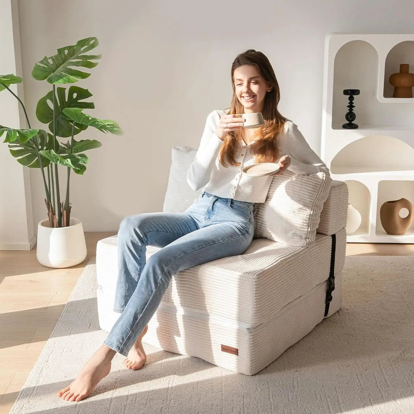 Convertible Folding Sofa Bed with High-Density Foam from PriceLows™
