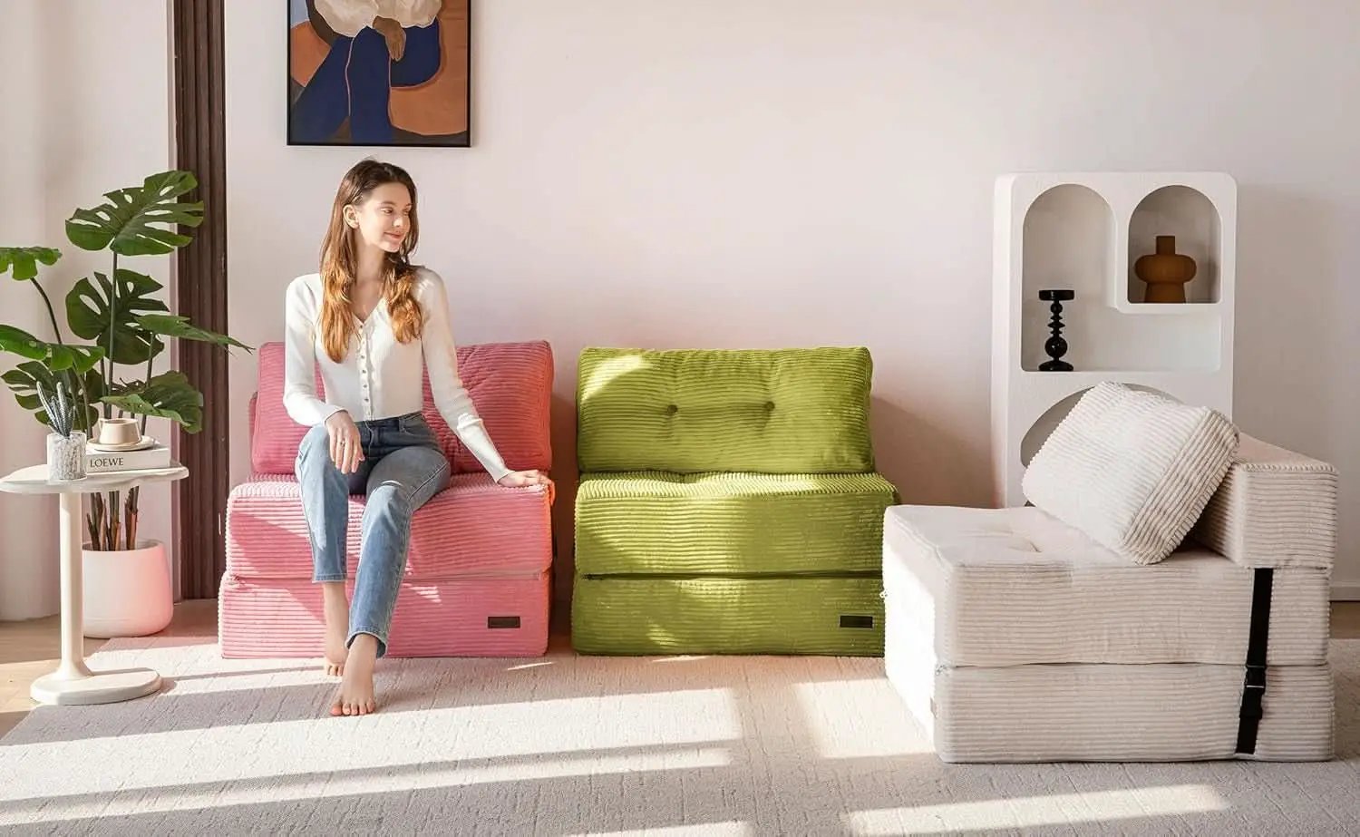 Convertible Folding Sofa Bed with High-Density Foam from PriceLows™