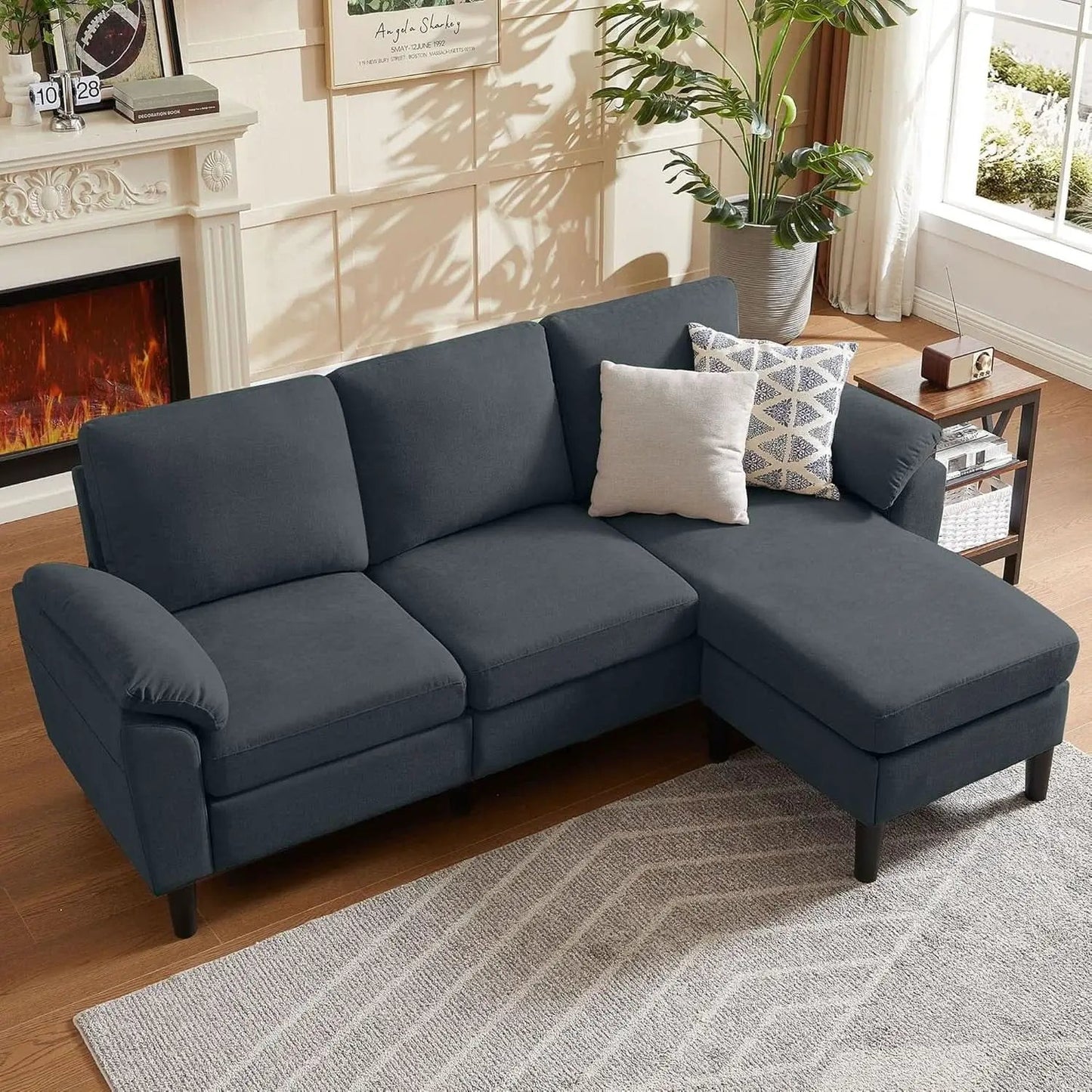 Convertible L Shaped Sectional Sofa with Storage Chaise from PriceLows™