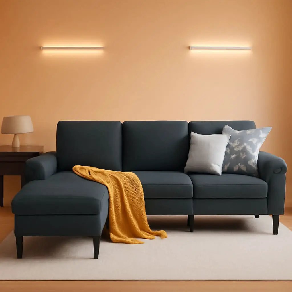 Convertible L Shaped Sectional Sofa with Storage Chaise from PriceLows™