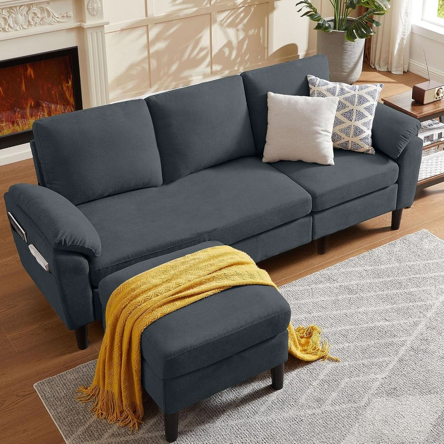 Convertible L Shaped Sectional Sofa with Storage Chaise from PriceLows™