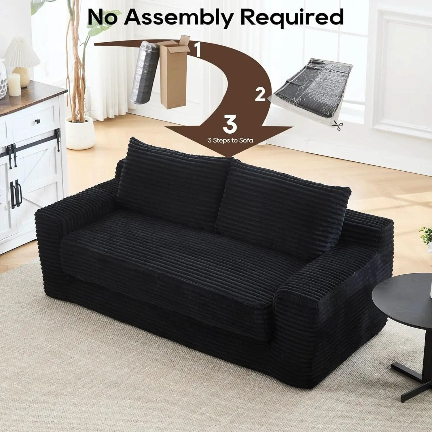 Convertible Loveseat Sofa Bed with Memory Foam Comfort from PriceLows™