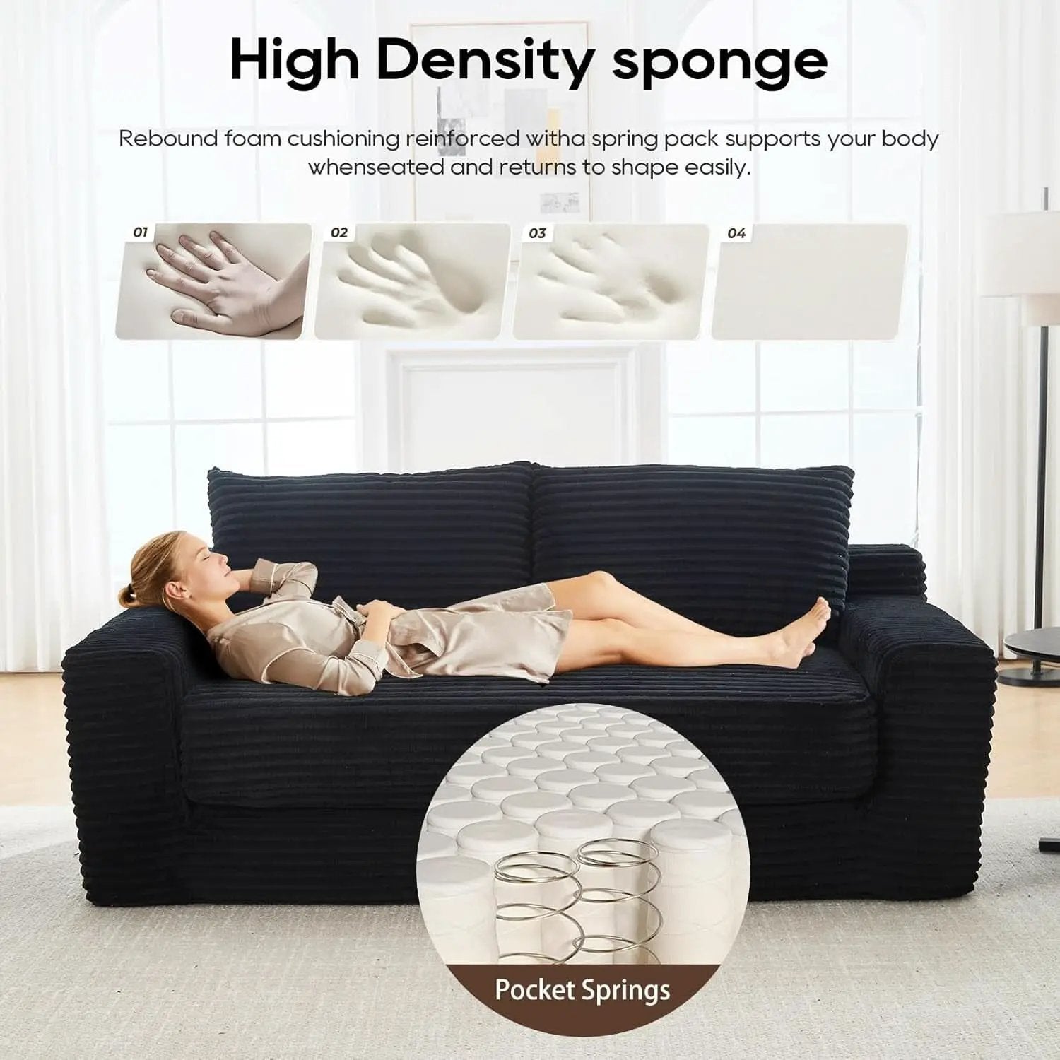 Convertible Loveseat Sofa Bed with Memory Foam Comfort from PriceLows™