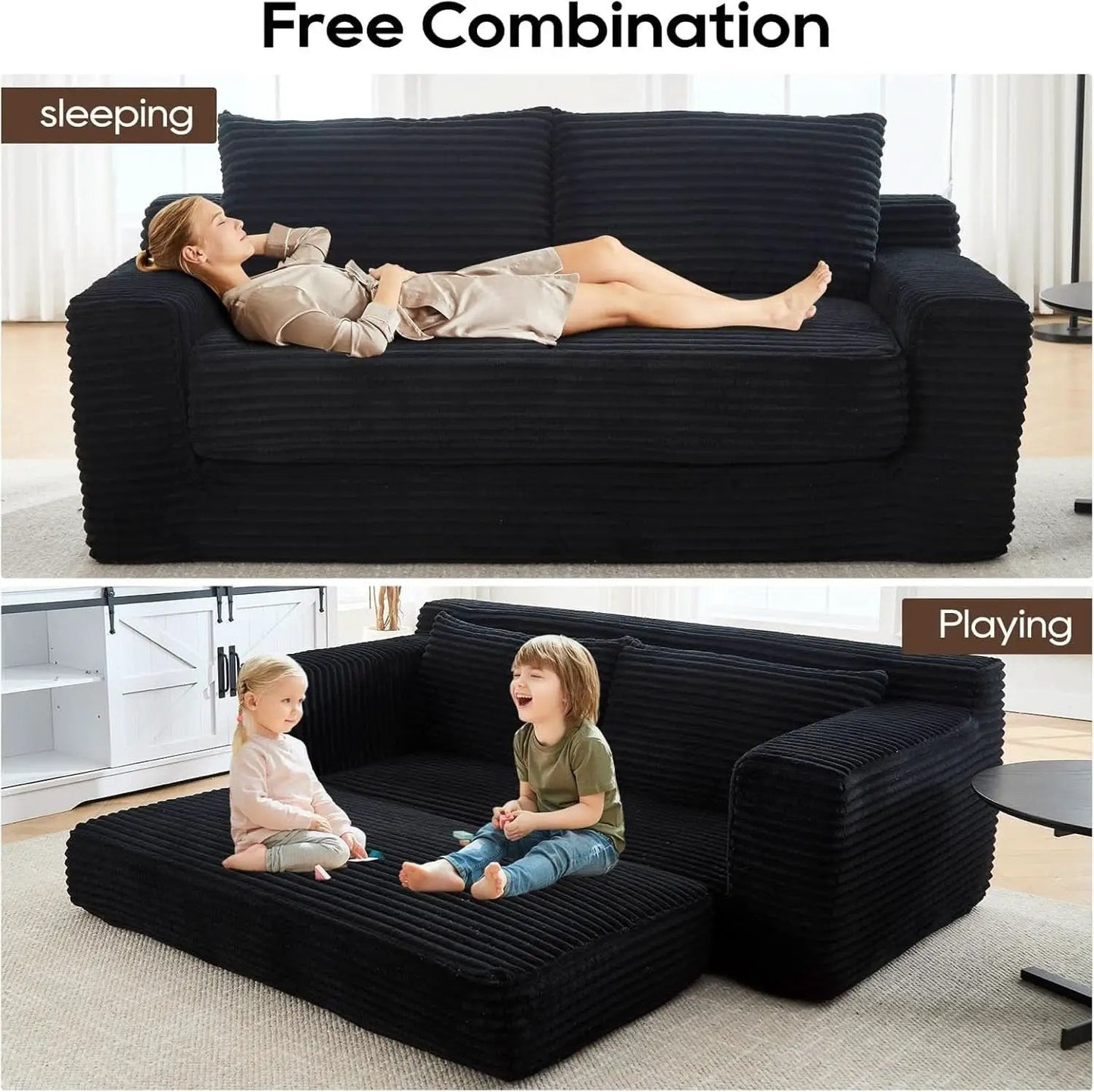 Convertible Loveseat Sofa Bed with Memory Foam Comfort from PriceLows™