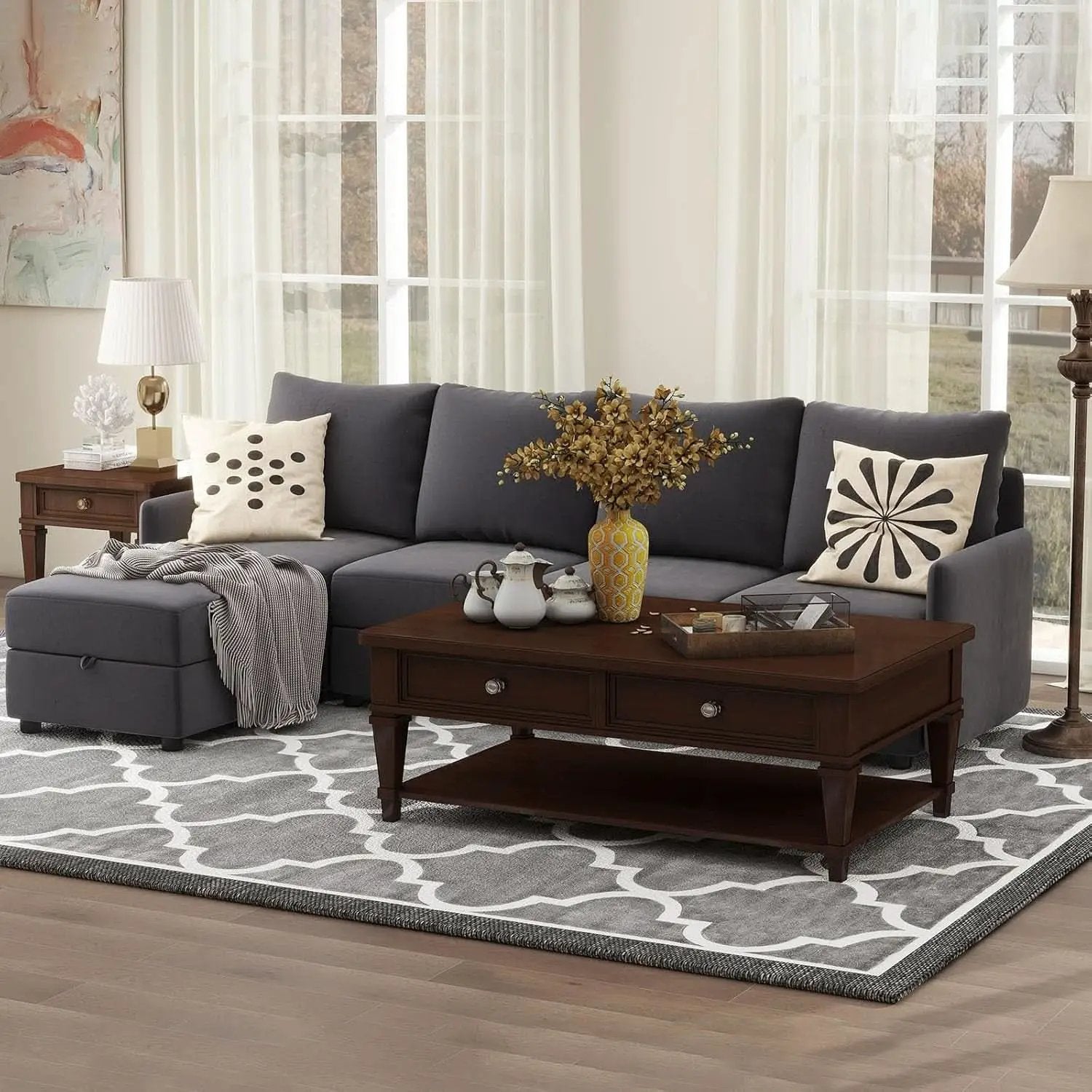 Convertible Modular Sectional Sofa with Memory Foam Comfort from PriceLows™