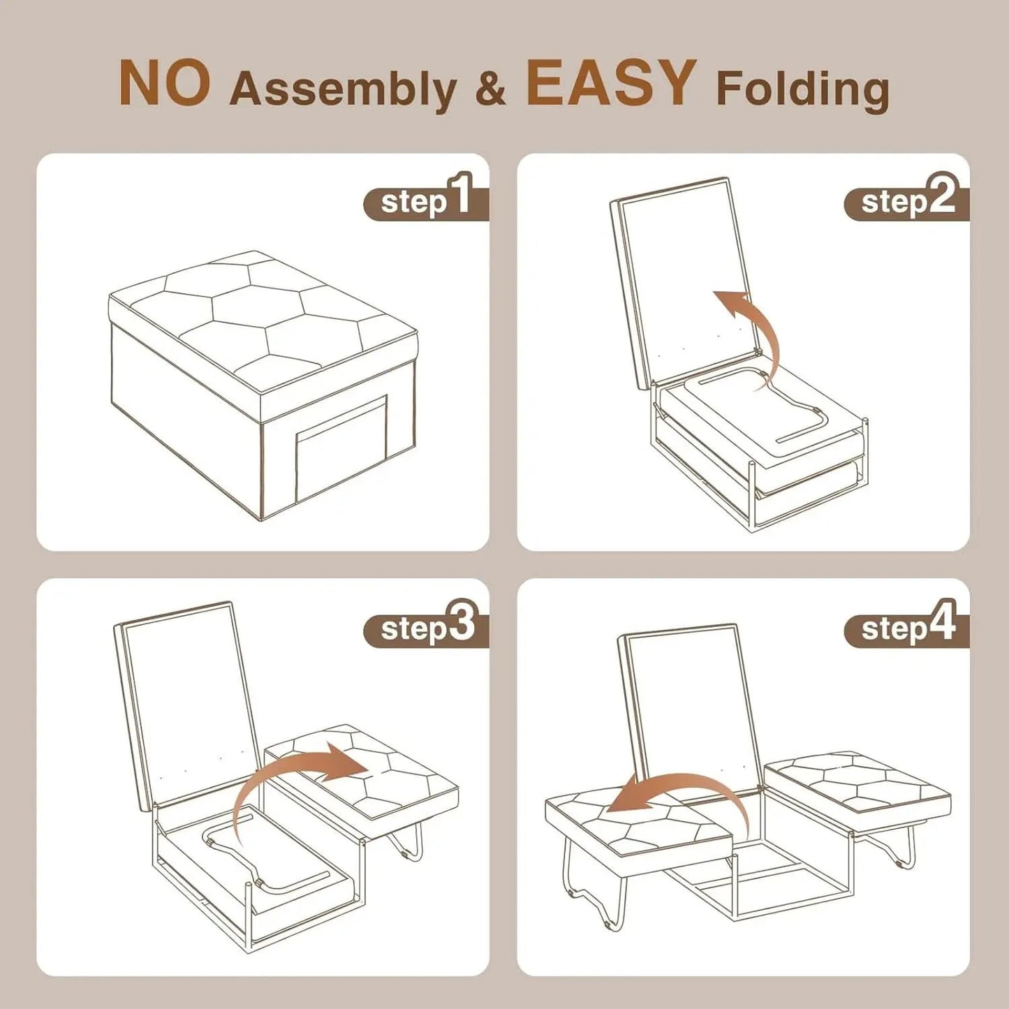 Convertible Sleeper Chair Bed with Adjustable Backrest from PriceLows™