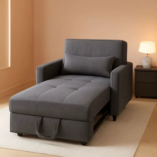 Convertible Sofa Bed Chair with Adjustable Backrest Design from PriceLows™