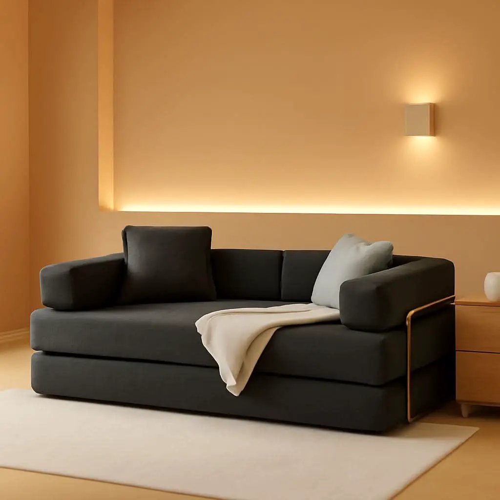 Convertible Sofa Bed with Adjustable Armrests and Comfort from PriceLows™
