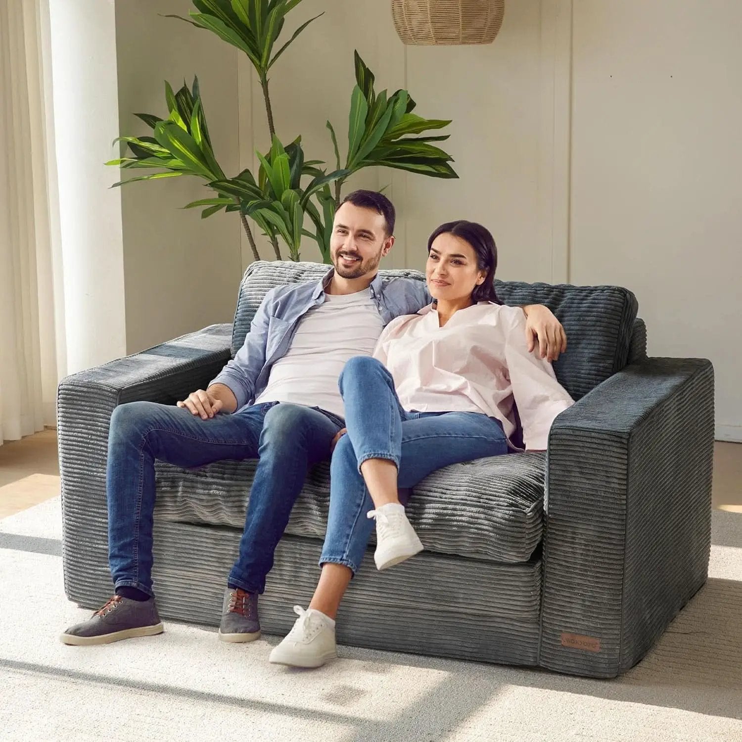 Convertible Sofa Bed With Pillows For Living Room from PriceLows™